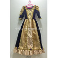 The purple and gold princess dress